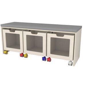 Kubus benk med 3 bokser - OW8103B