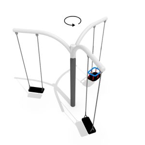 Roterende huske 2 seter og 1 babysete - GM-RO-152ssb